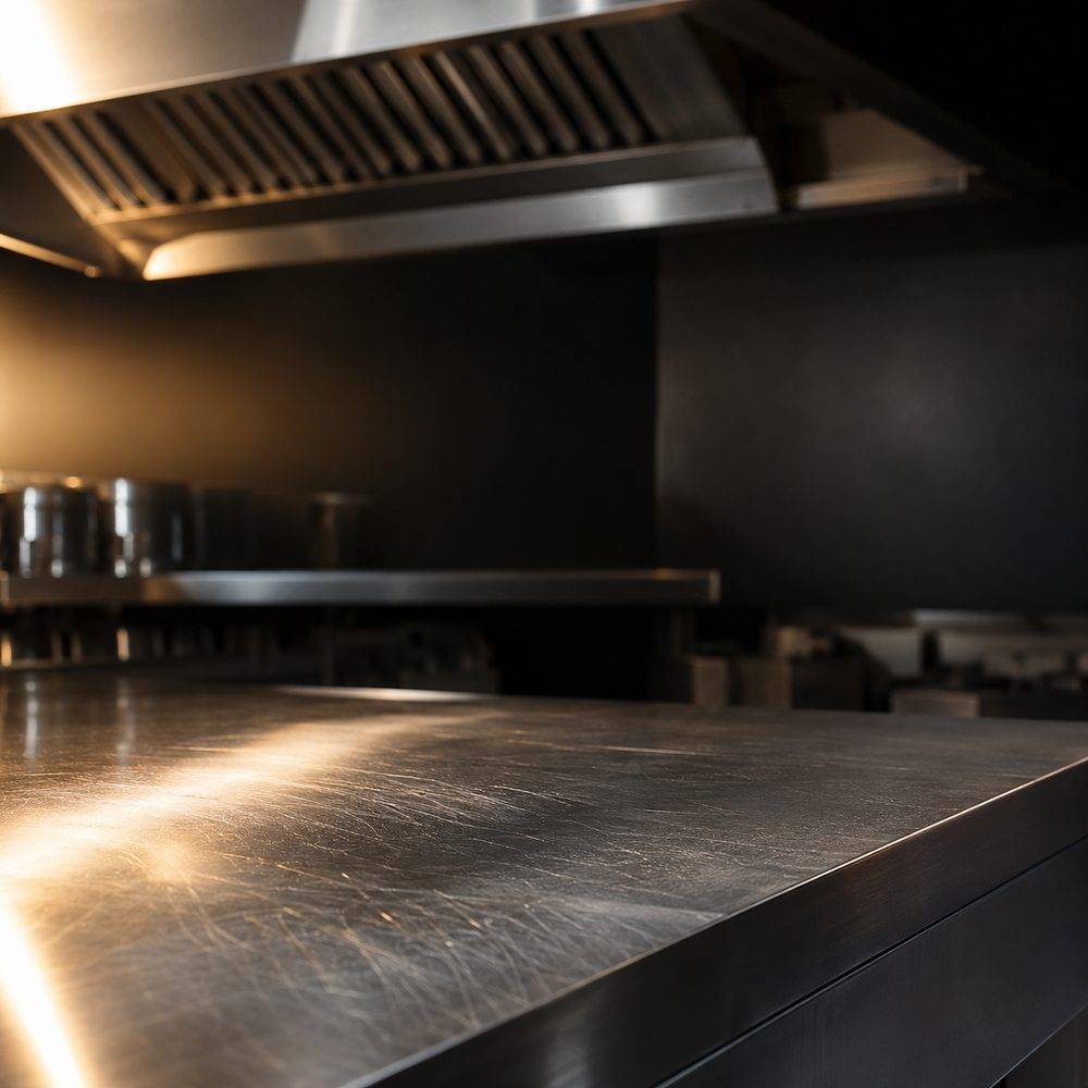 360 Group commercial kitchen — full line with range and extraction
