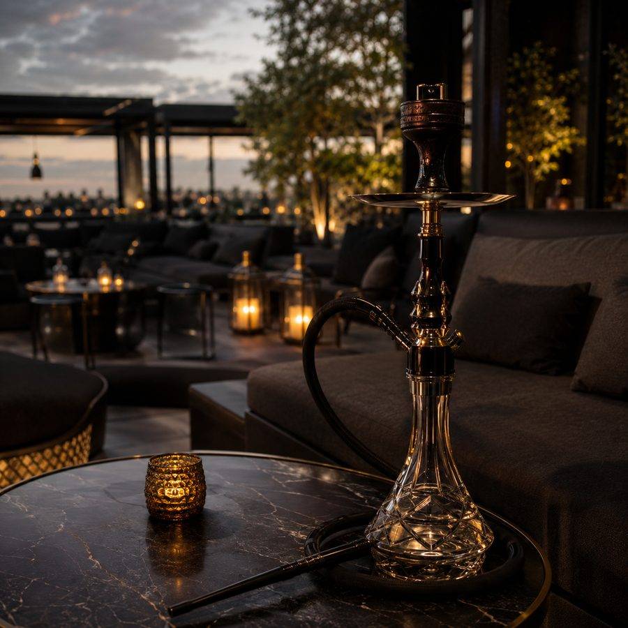 Rooftop shisha lounge operated by 360 Shisha
